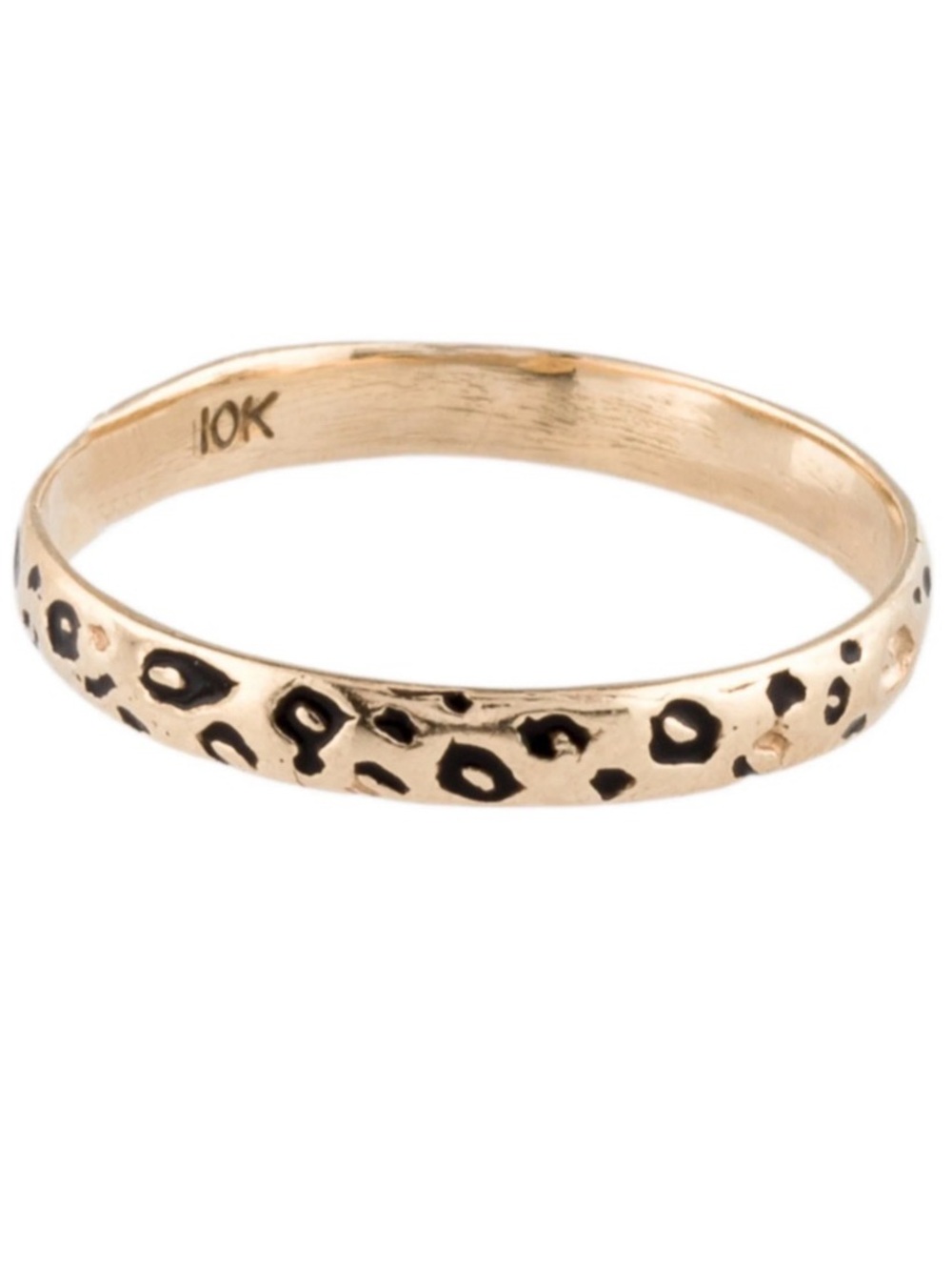 10K Gold Animal Print Band Ring - Gold